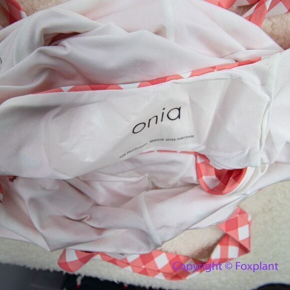 NEW Onia Raquel Barbiecore pink gingham check raquel one‎ piece swimsuit, size S - Picture 16 of 16